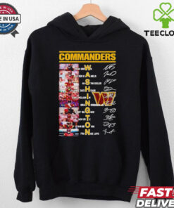 Washington Commanders football names of legends signatures shirt