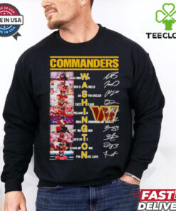 Washington Commanders football names of legends signatures shirt
