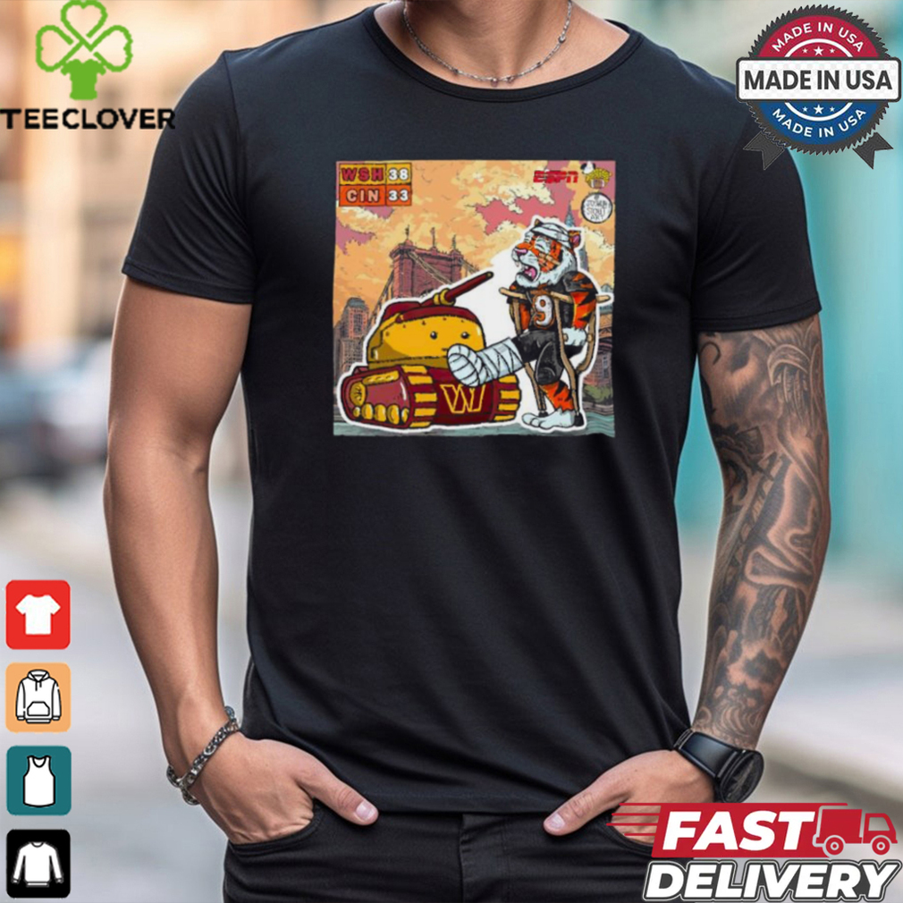 Washington Commanders vs Cincinnati Bengals on Monday Night Football mascot shirt Washington Commanders vs Cincinnati Bengals on Monday Night Football mascot shirt