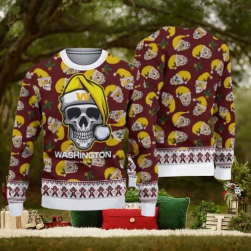 Washington Football Team Christmas Skull Pattern Pattern 3D Sweater Christmas Gift