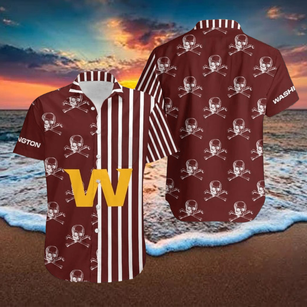 Washington Football Team Stripes and Skull Danger Hawaiian Shirt Gift For  Halloween - Limotees