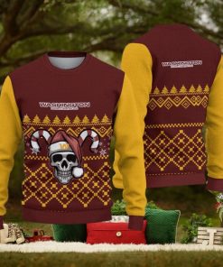 Washington Football Team Ugly Christmas Skull Xmas Sweater Hibernate Gift Mens Women