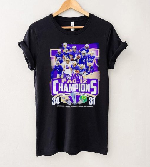 Washington Huskies 2023 PAC 12 Champions 34 31 hoodie, sweater, longsleeve, shirt v-neck, t-shirt