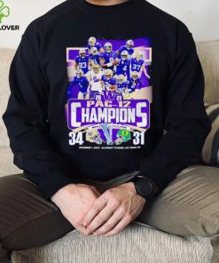 Washington Huskies 2023 PAC 12 Champions 34 31 hoodie, sweater, longsleeve, shirt v-neck, t-shirt