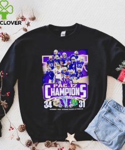 Washington Huskies 2023 PAC 12 Champions 34 31 hoodie, sweater, longsleeve, shirt v-neck, t-shirt