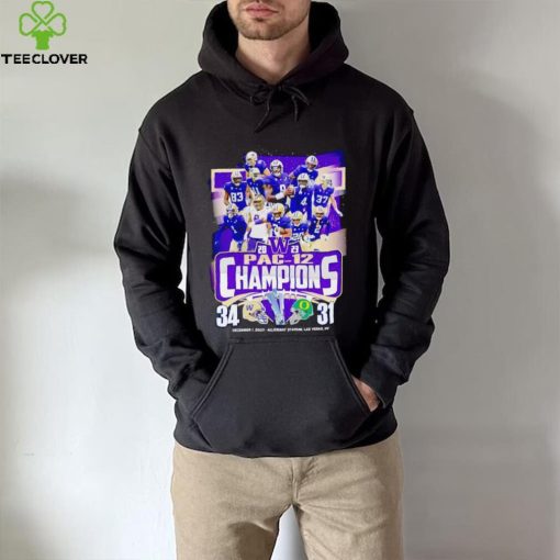 Washington Huskies 2023 PAC 12 Champions 34 31 hoodie, sweater, longsleeve, shirt v-neck, t-shirt