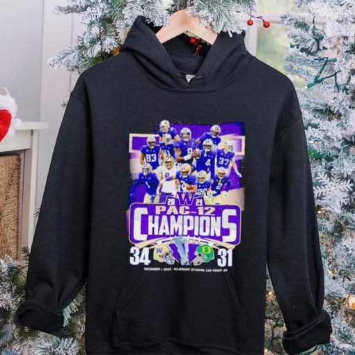 Washington Huskies 2023 PAC 12 Champions 34 31 hoodie, sweater, longsleeve, shirt v-neck, t-shirt