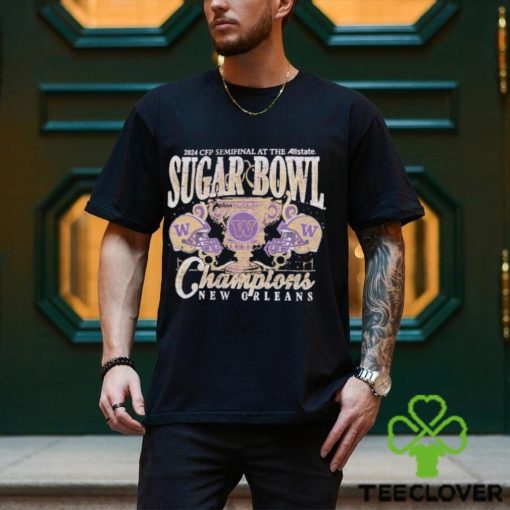 Washington Huskies 2024 Sugar Bowl Champions Purple Trophy T Shirt