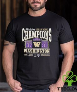 Washington Huskies 2024 Sugar Bowl Champions Score Shirt