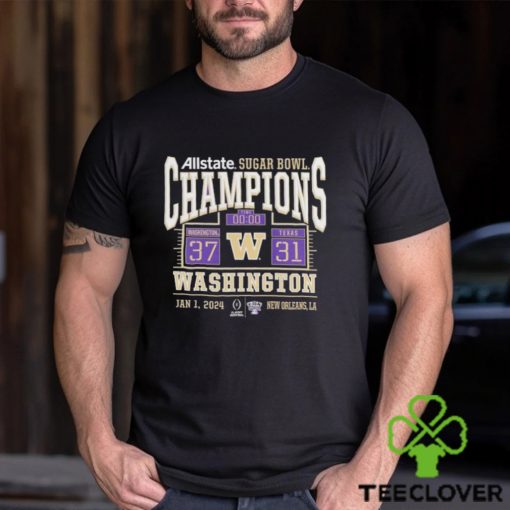 Washington Huskies 2024 Sugar Bowl Champions Score Shirt