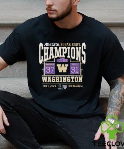 Washington Huskies 2024 Sugar Bowl Champions Score Shirt