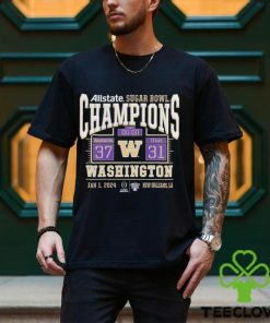 Washington Huskies 2024 Sugar Bowl Champions Score Shirt
