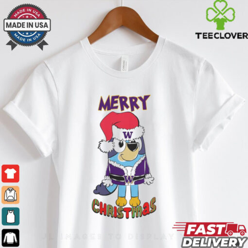 Washington Huskies Bluey Merry Christmas 2024 Shirt