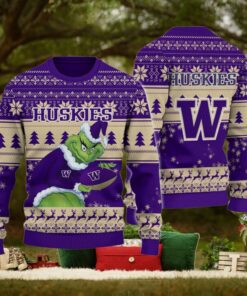 Washington Huskies Grinch Ugly Christmas Sweater