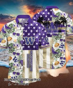 Washington Huskies NCAA Flower Gift Ideas All Over Printed Hawaii Shirt And Tshirt