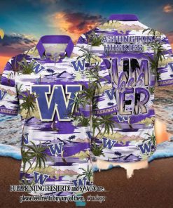 Washington Huskies NCAA Flower Pattern All Over Print Hawaii Shirt And Tshirt