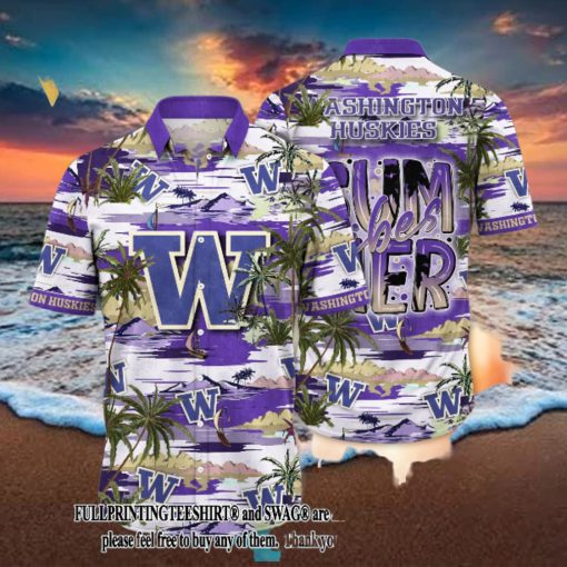 Washington Huskies NCAA Flower Pattern All Over Print Hawaii Shirt And Thoodie, sweater, longsleeve, shirt v-neck, t-shirt