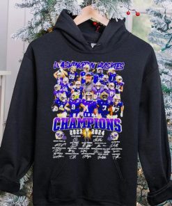 Washington Huskies National Champions 2023 2024 signatures hoodie, sweater, longsleeve, shirt v-neck, t-shirt