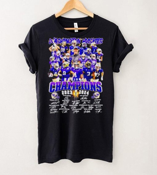 Washington Huskies National Champions 2023 2024 signatures hoodie, sweater, longsleeve, shirt v-neck, t-shirt