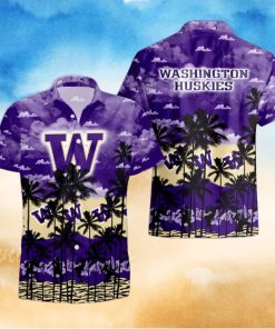Washington Huskies Palms Tree Hawaiian Shirt