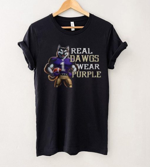 Washington Huskies Real Dawgs Wear Purple Mascot T hoodie, sweater, longsleeve, shirt v-neck, t-shirt