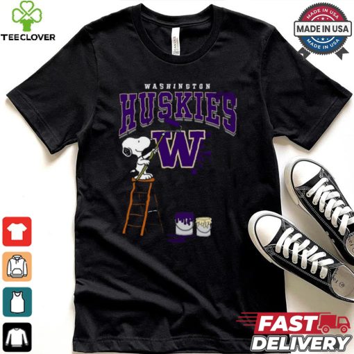 Washington Huskies Snoopy Painting Shirt