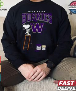 Washington Huskies Snoopy Painting Shirt