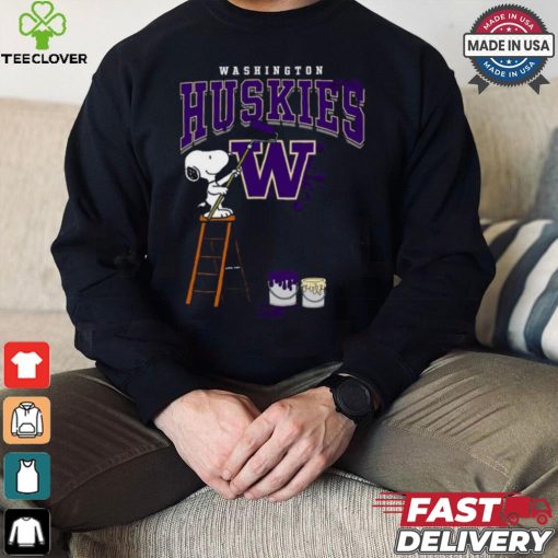 Washington Huskies Snoopy Painting Shirt