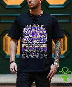 Washington Huskies Team 2023 Pacific 12 Conference Champions Signatures Shirt