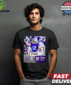 Washington Huskies Win 24 5 Northwestern Wildcats 2024 B1g Football Final Score Shirt