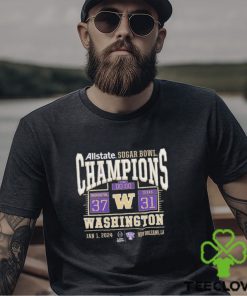 Washington Huskies Win 37 31 Texas Longhorn Football 2024 Sugar Bowl Champions Final Score T Shirt