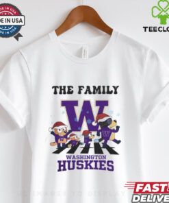 Washington Huskies X Family Bluey Merry Christmas 2024 Shirt