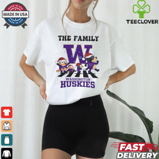 Washington Huskies X Family Bluey Merry Christmas 2024 Shirt