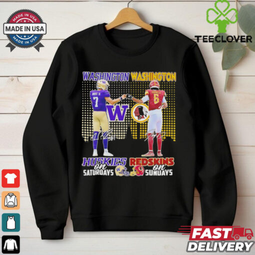 Washington Huskies on Saturdays x Washington Redskins on Sundays shirt