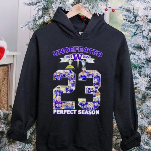 Washington Huskies undefeated 2023 2024 perfect season signatures hoodie, sweater, longsleeve, shirt v-neck, t-shirt