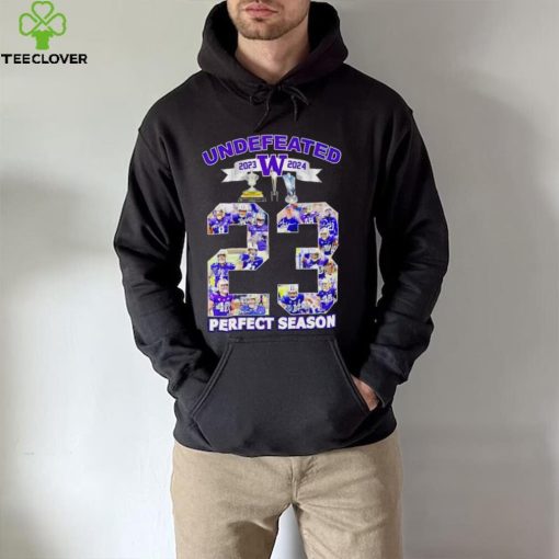 Washington Huskies undefeated 2023 2024 perfect season signatures hoodie, sweater, longsleeve, shirt v-neck, t-shirt