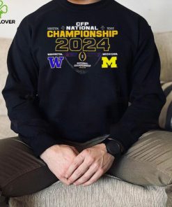 Washington Huskies vs Michigan Wolverines 2024 CFP National Championship matchup shirt