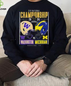 Washington Huskies vs Michigan Wolverines 2024 CFP national championship Houston Texas helmet head to head shirt