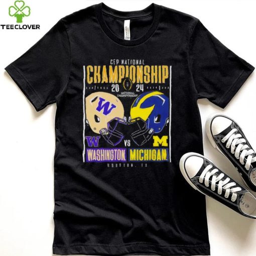 Washington Huskies vs Michigan Wolverines 2024 CFP national championship Houston Texas helmet head to head hoodie, sweater, longsleeve, shirt v-neck, t-shirt