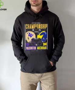 Washington Huskies vs Michigan Wolverines 2024 CFP national championship Houston Texas helmet head to head hoodie, sweater, longsleeve, shirt v-neck, t-shirt