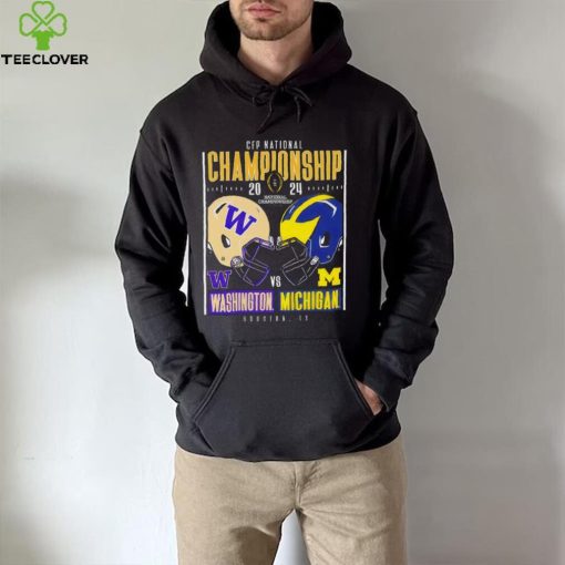 Washington Huskies vs Michigan Wolverines 2024 CFP national championship Houston Texas helmet head to head hoodie, sweater, longsleeve, shirt v-neck, t-shirt