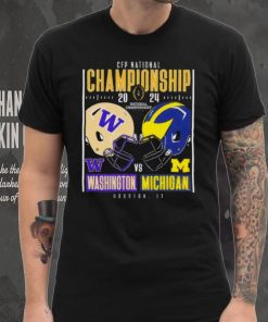 Washington Huskies vs Michigan Wolverines 2024 CFP national championship Houston Texas helmet head to head hoodie, sweater, longsleeve, shirt v-neck, t-shirt