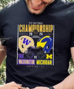 Washington Huskies vs Michigan Wolverines 2024 CFP national championship Houston Texas helmet head to head hoodie, sweater, longsleeve, shirt v-neck, t-shirt