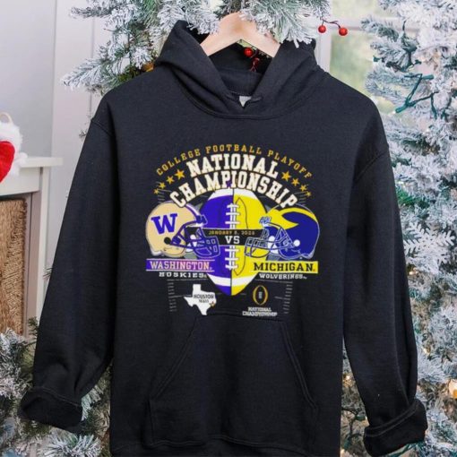 Washington Huskies vs Michigan Wolverines 2024 college football playoff national championship Houston Texas state head to head hoodie, sweater, longsleeve, shirt v-neck, t-shirt