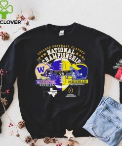 Washington Huskies vs Michigan Wolverines 2024 college football playoff national championship Houston Texas state head to head hoodie, sweater, longsleeve, shirt v-neck, t-shirt