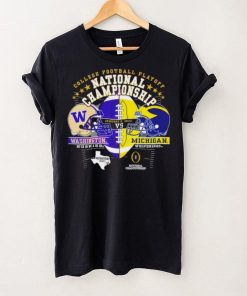 Washington Huskies vs Michigan Wolverines 2024 college football playoff national championship Houston Texas state head to head hoodie, sweater, longsleeve, shirt v-neck, t-shirt