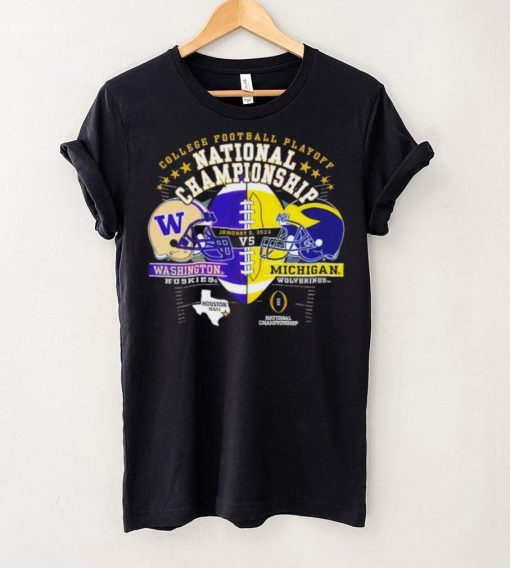 Washington Huskies vs Michigan Wolverines 2024 college football playoff national championship Houston Texas state head to head hoodie, sweater, longsleeve, shirt v-neck, t-shirt