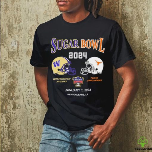 Washington Huskies vs Texas Longhorns Sugar Bowl 2024 january 1 2024 New Orleans LA head to head hoodie, sweater, longsleeve, shirt v-neck, t-shirt