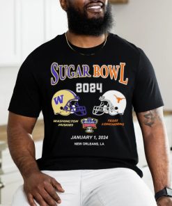 Washington Huskies vs Texas Longhorns Sugar Bowl 2024 january 1 2024 New Orleans LA head to head hoodie, sweater, longsleeve, shirt v-neck, t-shirt