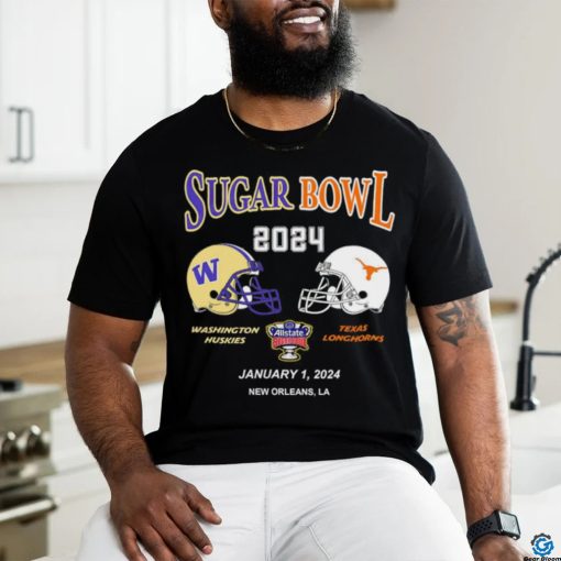 Washington Huskies vs Texas Longhorns Sugar Bowl 2024 january 1 2024 New Orleans LA head to head hoodie, sweater, longsleeve, shirt v-neck, t-shirt